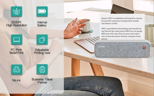 Impresora Portátil A4, Inalámbrica Bluetooth