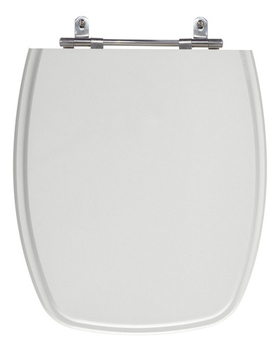 Assento Laqueado Primula Cinza Claro Tampa Vaso Fiori Mdf