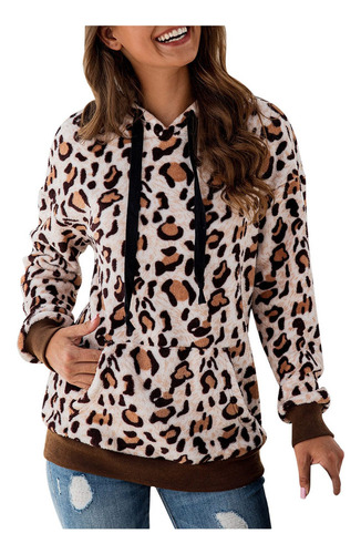 Sudadera Mujer Manga Larga Estampado Leopardo Pat 6422 Z