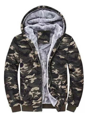 Sudadera Chamarra De Camuflaje Térmicos Gruesa Para Hombre