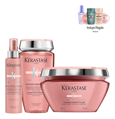 Kit Tratamiento Para Cabello Kerastase Chroma Absolu 3 Pzas