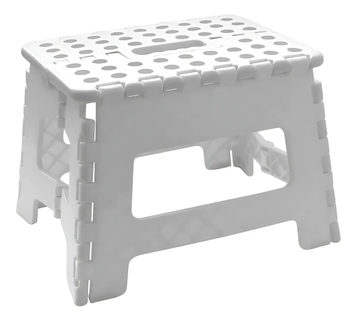 Banqueta Dobrável Com Alça 32 Cm Camping Pesca Flexível Branco