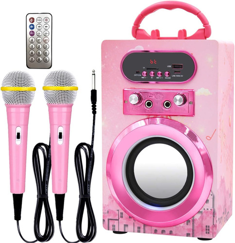 Máquina De Karaoke Indecool, 2 Micrófonos, Con Bluetooth