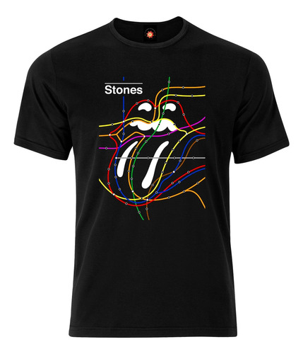 Remera Estampada Diseños Rolling Stones Lengua Algoritmo