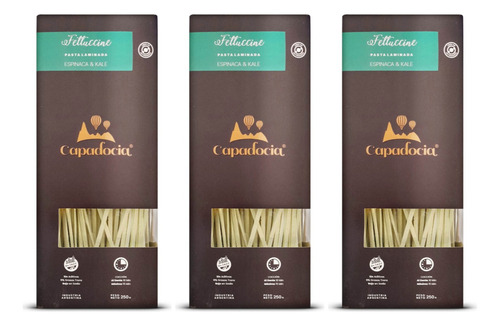 Pasta Fettuccine Espinaca Y Kale Sin Tacc Capadocia 250g X3