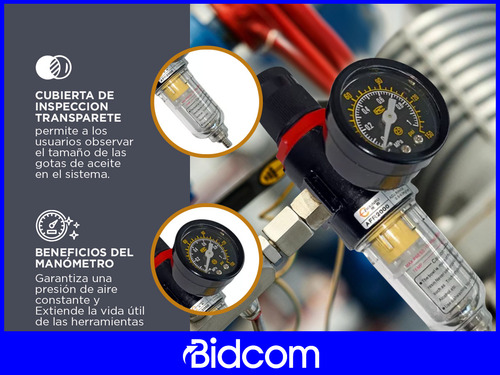 Regulador De Aire Con Manómetro Presión De Aire Constante