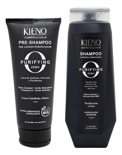 Kleno Purifying Zero Kit Pre-shampoo + Shampoo Purificador