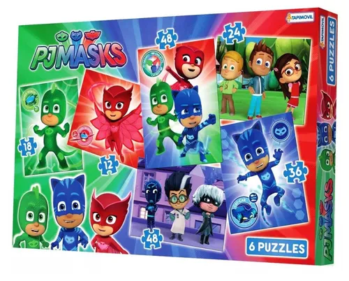 Rompecabezas Puzzle Pj Mask En Pijamas X 6 Tapimovil