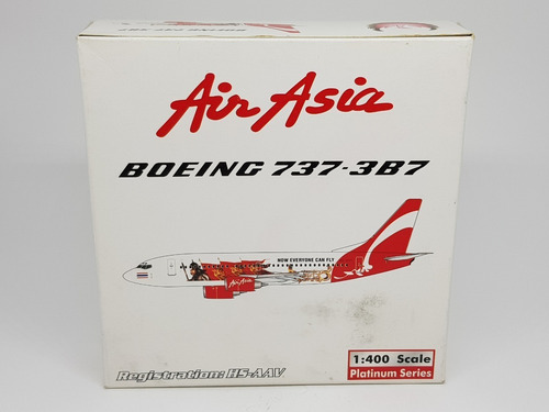 Miniatura Avião Phoenix 1:400 Air Asia Boeing 737-3b7