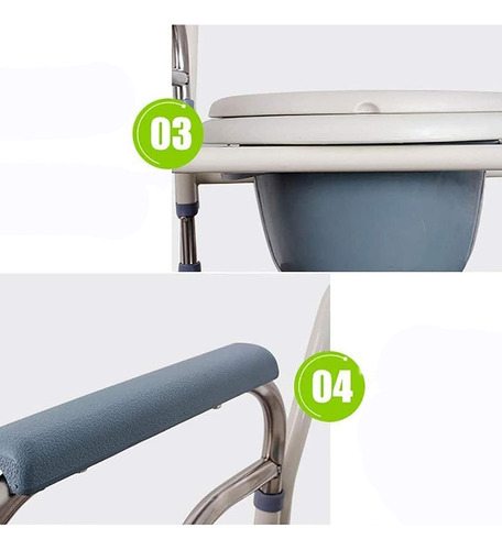 Baño Inodoro W.c Portátil Plegable Silla Ducha