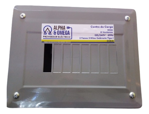 Centro De Carga Empotrable Tipo Qo 8 Circuitos 1 Pza Alpha