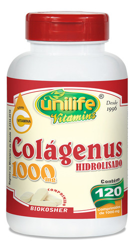 Colágeno 1000mg 120 Comprimidos - Unilife