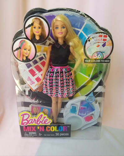 Barbie Mix 'n Color,estudio De Colores, 36 Pz Para Decorar (Usado)