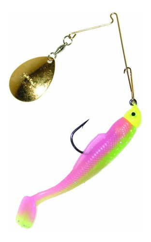 Jig 1/4oz Cabeza De Pescado Señuelo Redfish Magic Hoja Pesca Color ROSA CON VERDE