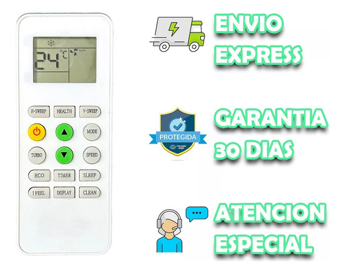 Control Remoto Para Frigidaire Minisplit Kkg21b-c3