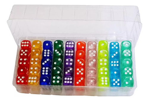 Wu-chuang 100 Piezas De Dados De Juegos De 6 Caras