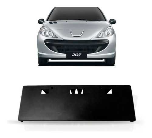 Suporte Placa Peugeot 207 2008 2009 2010 2011 2012 2013