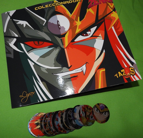 Zenki Anime Coleccionador + 35 Tazos Plateados Perlados