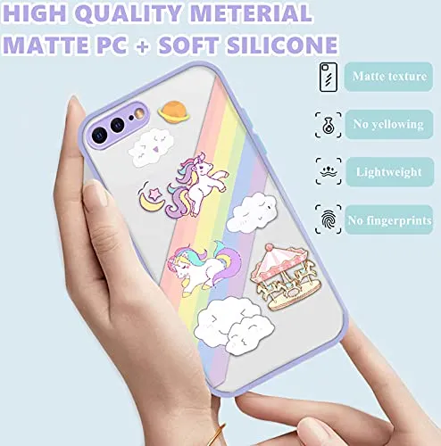 Funda Para iPhone 7 Plus/8 Plus Morado Delgado Pc Back And