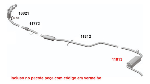 Escapamento Traseiro Fiorino 1.3 8v Fire 2007 A 2013