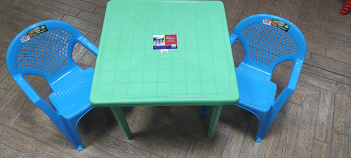 Imagen 8 de 10 de Mesa Infantil Desarmable Con Dos Silla Plástica