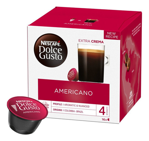 Capsulas Dolce Gusto Americano Nescafe X16