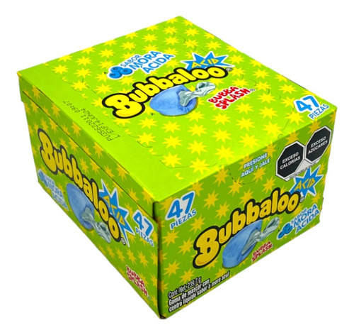 Chicle Bubbaloo Mora Acida Goma De Mascar 47 Pz Dulce