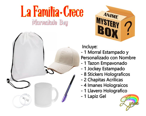 La Familia Crece Mystery Box Tazon Lapiz Jockey Chapita 