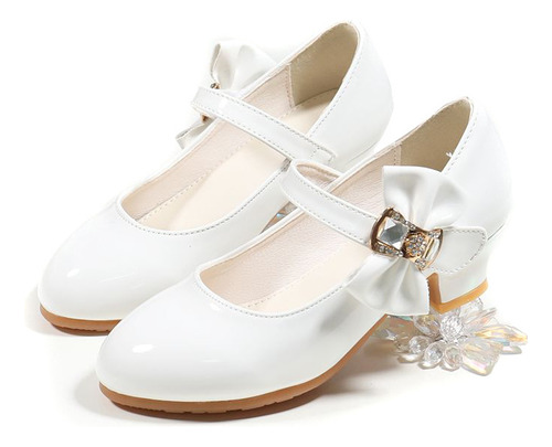 Zapatos De Tacón Alto De Cristal Estilo Princesa Para Niñas
