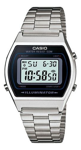 Relógio Casio Vintage Digital Unissex B640wd-1avdf Prata