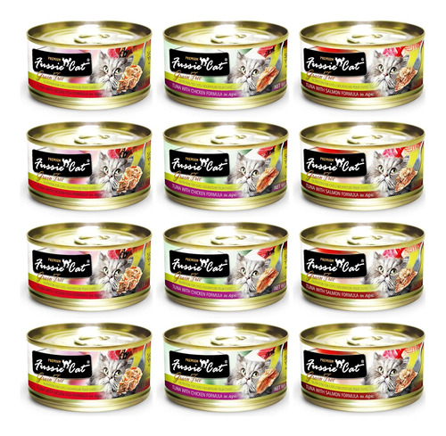 Fussie Cat Premium Grain Free Canned Cat Food 3 Flavor Varie
