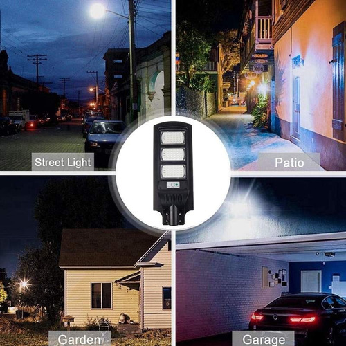Imagen 2 de 10 de Reflector Solar Luminaria Calle Potente Luz Led 90w Sensor