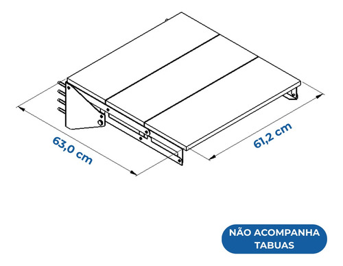 Estrutura Articulavel Para Mesa Prateleira Home Office Preto