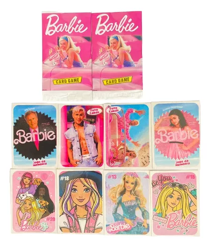 Kit 200 Cards Barbie Jogo Memória Quebra Cabeça 50 Pacotes - SM