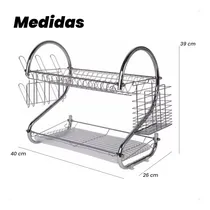 Comprar Seca Platos Escurridor De Platos Cubiertos Vasos Cromado Otec