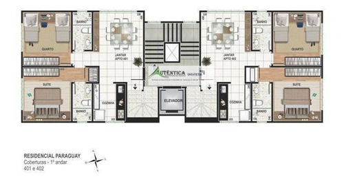 Imagem 11 de 13 de Cobertura Residencial À Venda, Carmo, Belo Horizonte - Co0167. - Co0167