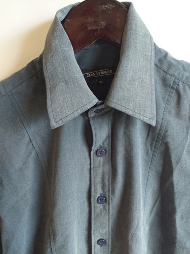 Camisa De Hombre Jean Vernier Talle Xs Gris Topo, Cataleya 