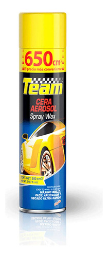 Cera Para Auto En Aerosol Team 650cm3 Secado Rapido Mf Shop