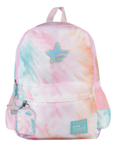 Mochila Juvenil Big Kids Batik Espalda 18puLG Footy F1063 Color Rosa Diseño De La Tela Footy Batik