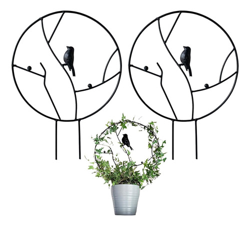 2 Piezas De Enrejado De Jardín De Hierro Plantas Trepa...