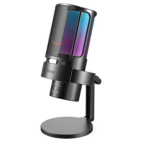 Microfono Usb Condenser Para Pc Fifine Negro 