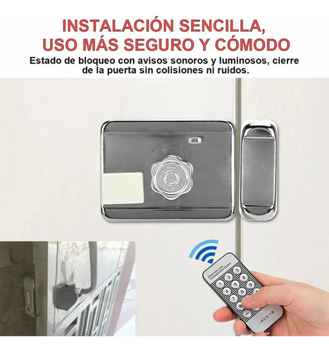 Chapa Cerradura Electrica De Control Acceso Inteligente Rfid Seguro Y Práctico Gestión Eficaz Múltiples Métodos De Desbloqueo Admite Hasta 1000 Id Adecuado Para Fábricas, Hogares, Pisos