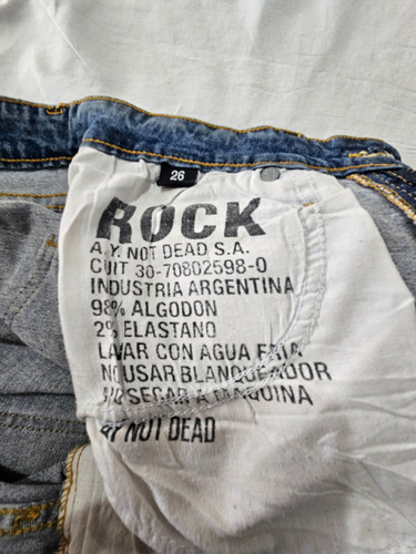 Jean Ay Not Dead Mujer Talle 26/s Elastizado Chupin (Usado)