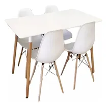 Comprar Super Combo Lejaim Mesa Eames 120x80 Con 4 Sillas Construcción Robusta Materiales De Alta Calidad