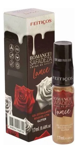 Gel Excitante Aquece Beijável Romance C/ Safadeza Feitiços Sabor Creme de avelã