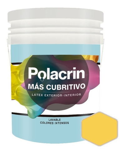 Pintura Latex Interior Exterior Color 1 L Premium Polacrin