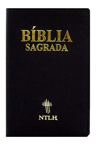 Biblia Sagrada Ntlh Slim Preta Luxo Com Indice  Dourado