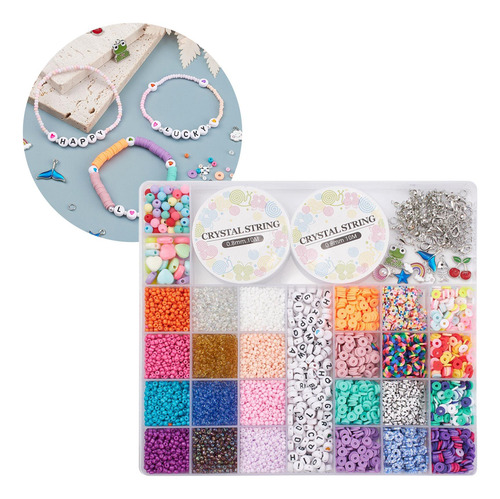 Kit De Miçangas De Barro Com 4580 Peças Para Fazer
