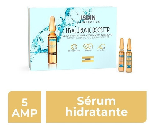 Isdin Isdinceutics Hyaluronic Booster Serum Hidratante 5 Amp Tipo de piel Seca