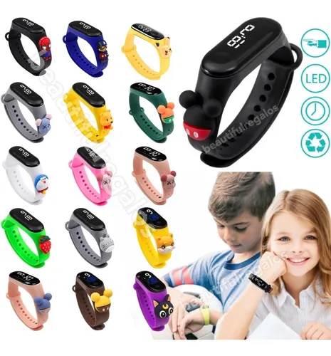 Reloj Pulsera Táctil Digital Led Silicona Para Niños Y Niñas